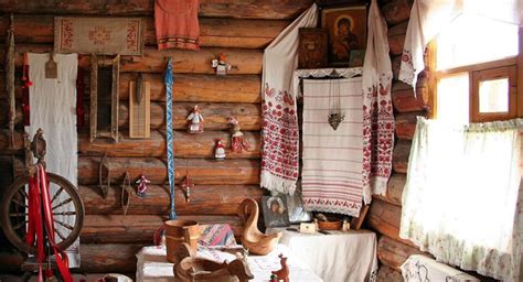 Russian Izba. Its Origin and Interior