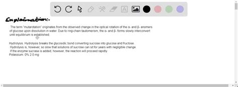 SOLVED: What is the chemical difference between the mutarotation of glucose and the hydrolysis ...