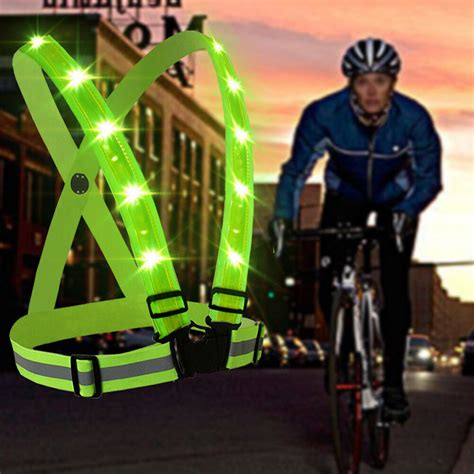 Adjustable Usb Rechargeable Led Reflective Belt Vest For Running