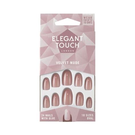 Faux Ongles Velvet Nude ELEGANT TOUCH la boite de 24 capsules à Prix Carrefour