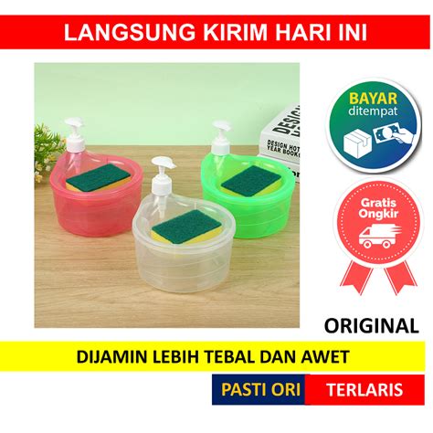 Jual DISBUL DISPENSER BULAT SABUN CUCI PIRING 2 IN 1 2in1 TEMPAT