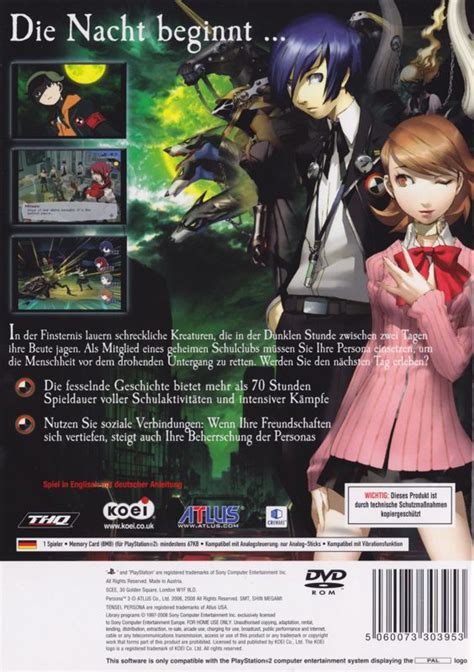 Shin Megami Tensei Persona 3 2006 Playstation 2 Box Cover Art