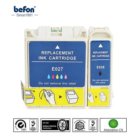 Befon Compatible E026 E027 Cartridge Replacement For Epson T026 T027