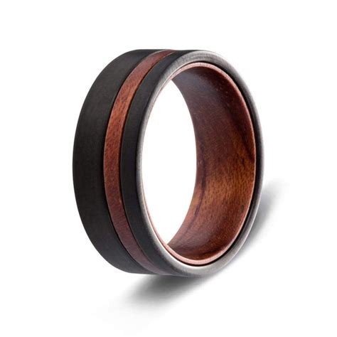 Wood Inlay Wedding Rings Etrnl