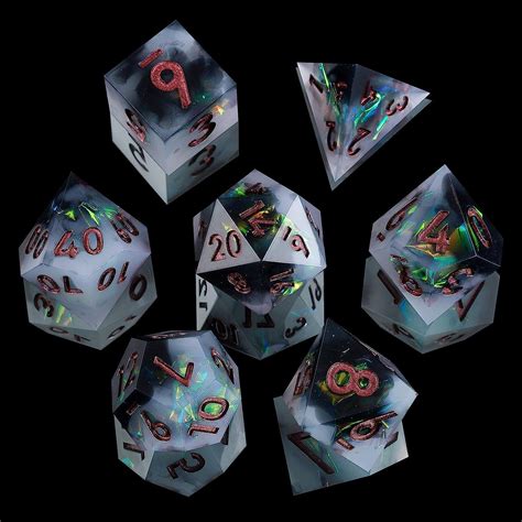 MINI PLANET DND Dice Set For TTRPG Dungeons And Dragons Handmade Sharp