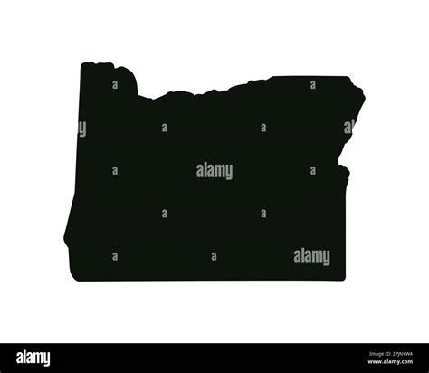 Oregon State Map Us State Map Oregon Silhouette Symbol Vector Illustration Stock Vector Image