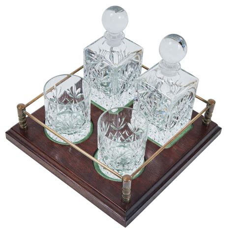 Vintage Cut Crystal Whisky Nightcap Decanter Set At 1stdibs