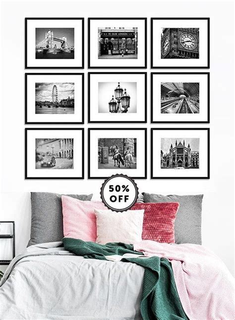 Black and White Prints of London Set of 9 London Canvas Art - Etsy ...