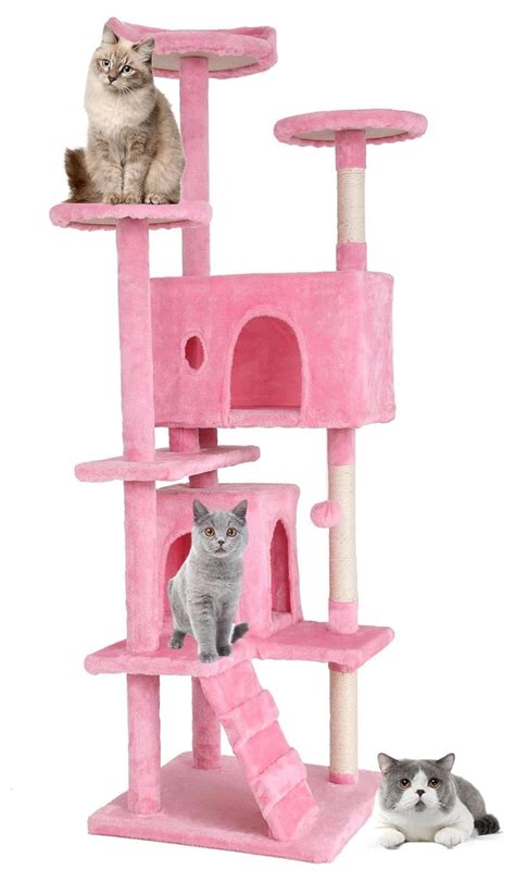 Heavy Duty Cat Tree 70 Inch Cat Trees Tall Cat Tower With 3 Top