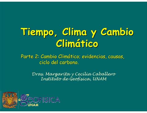 Tiempo Clima y Cambio Climático