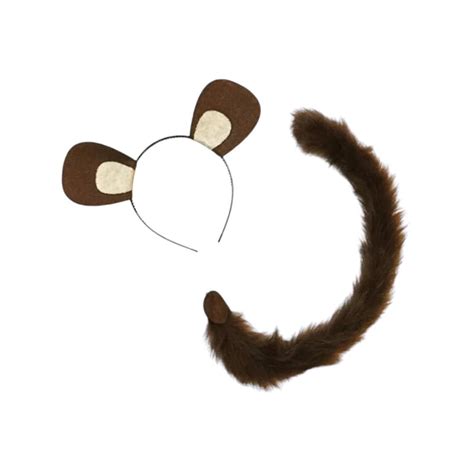 Chipmunk Squirrel Headband And Bushy Tail Birthday Party Favors Costume