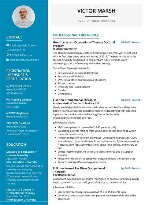 Occupational Therapist Resume Example in 2025 - ResumeKraft