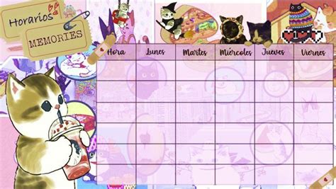 Horario De Gatos En 2024 Horario De Clases Horarios Para Imprimir