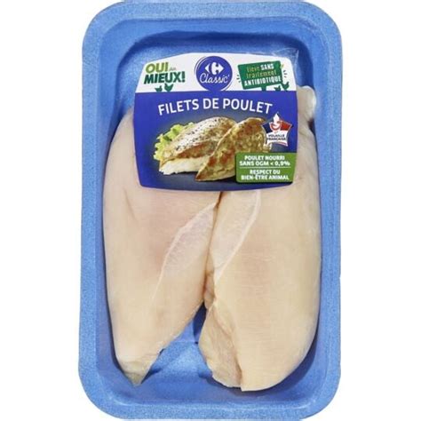 Filets De Poulet Blanc Carrefour Classic La Barquette De G