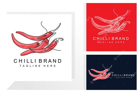 Premium Vector Spicy Chili Logo Design Red Vegetable Illustration Kitchen Ingredients Hot