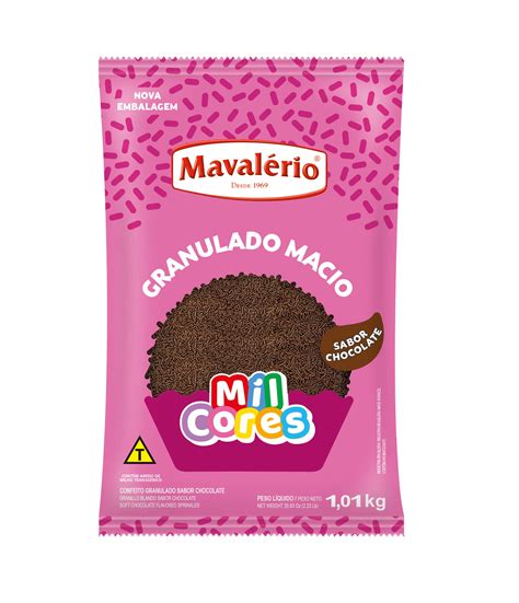 GRANULADO MACIO SABOR CHOCOLATE MIL CORES MAVALÉRIO Mavalério