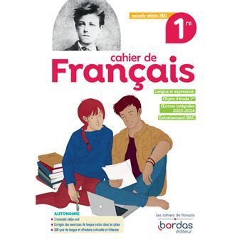 Les Cahiers De Fran Ais Bordas Fran Ais Re Cahier L Ve