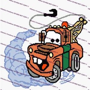 tow truck crochet graph etsy