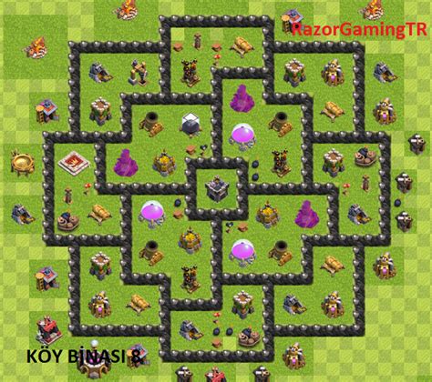 Razorgamingtr Clash Of Clans Her Koy Binas Na Zel Savunma Seviye