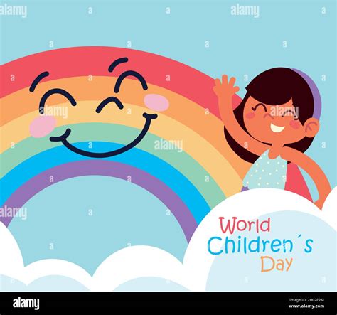 World Childrens Day Cute Girl Stock Vector Image And Art Alamy