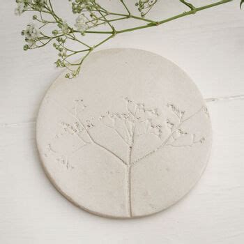 White Wild Flower Ceramic Coasters By Juliet Reeves Designs