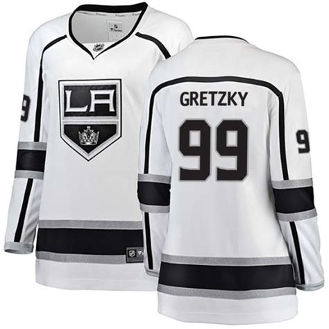 Fanatics Branded Los Angeles Kings Women S Wayne Gretzky Breakaway White Away Nhl Jersey