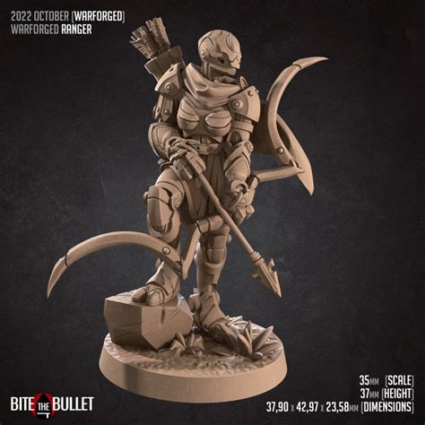 Warforged Ranger Miniature Bite The Bullet Dandd 5e Dungeons And Dragons