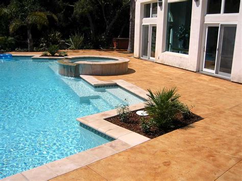 Stamped Concrete Pool Deck Ideas What Up Now