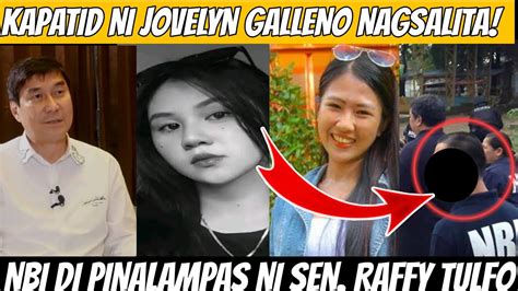 Jovelyn Galleno Case Update Senator Raffy Tulfo Di Pinaligtas Ang Nbi