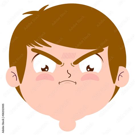 Cute Mad Face Cartoon