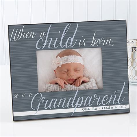 13437 A Grandparent Is Born Personalized Frame Grandparent Picture