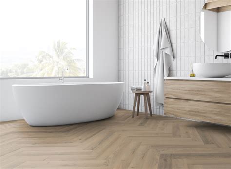 Lignum Fusion Premium Greige Oak Herringbone Wood Innovations