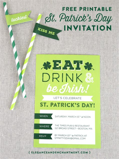 Printable St. Patrick's Day Invite