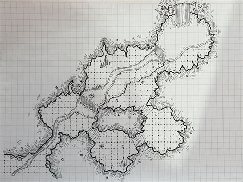 Hand Drawn Dungeon Map