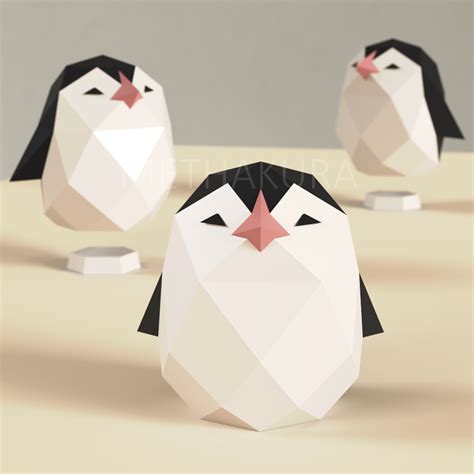 Papercraft Template Penguins Papercraft Templates D Paper