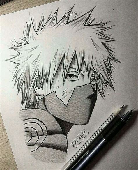 Kakashi Hatake desenho à lápis Desenho de anime Kakashi desenho