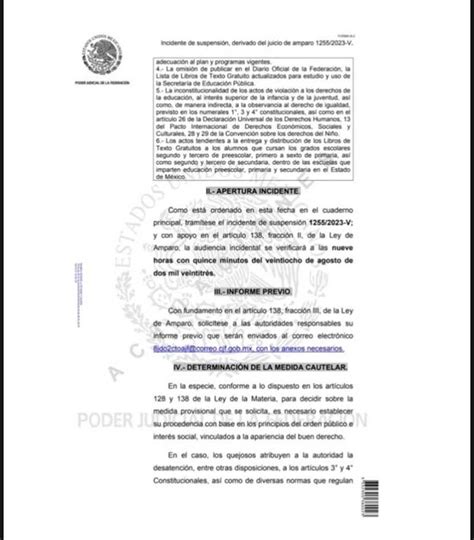 Juez concede suspensión provisional para que no se distribuyan libros