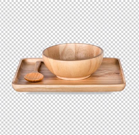 Premium Psd Wooden Tray Set Isolated Premium Psd