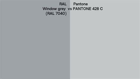 RAL Window Grey RAL 7040 Vs Pantone 428 C Side By Side Comparison