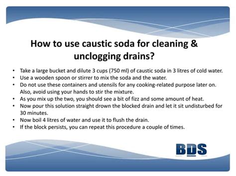 Here Are Ways To Use Of Caustic Soda To Unblock Your Drain Ppt