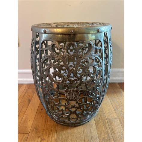 1960s Asian Vintage Brass Garden Stool Chairish