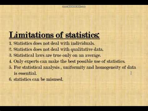 Scope And Limitations Of Statistics YouTube