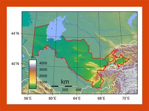 Physical map of Uzbekistan | Maps of Uzbekistan | Maps of Asia | GIF ...