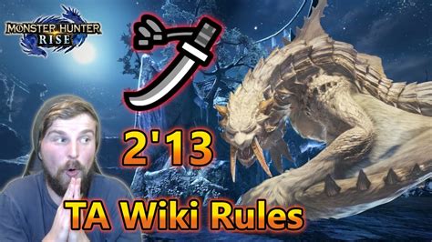 Barioth Speedrun Longsword Ta Wiki Rules Monster Hunter Rise Pc Youtube