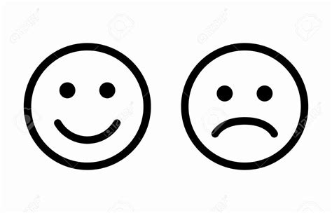 Happy And Sad Face Template