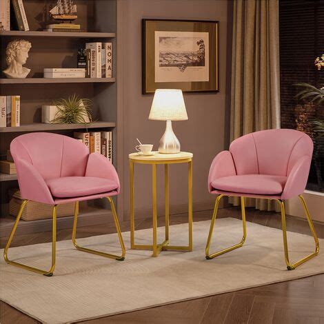 Yaheetech Accent Chair Flower Shape Armchair Simple Pink