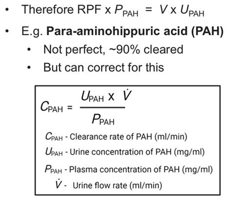 4.1 Renal Plasma Flow; Measurement and Control; Filtration fraction ...