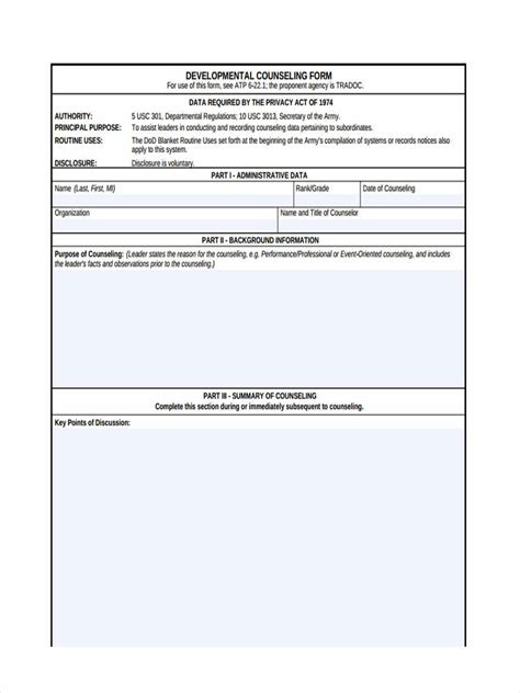 Free 6 Performance Counseling Forms In Pdf