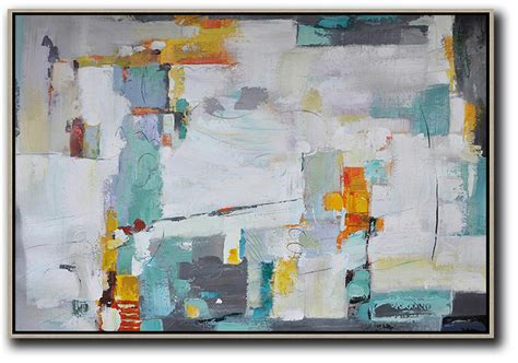 Original Abstract Oil Paintings Oversized Horizontal Contemporary Art