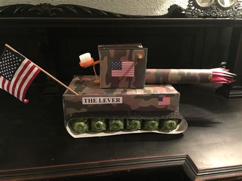 Jonahs 3rd Grade Simple Machine Project The Army Tank Lever